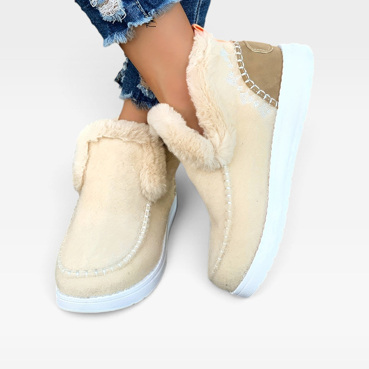 Botas de Tobillo Forradas de Forro Polar para Mujeres