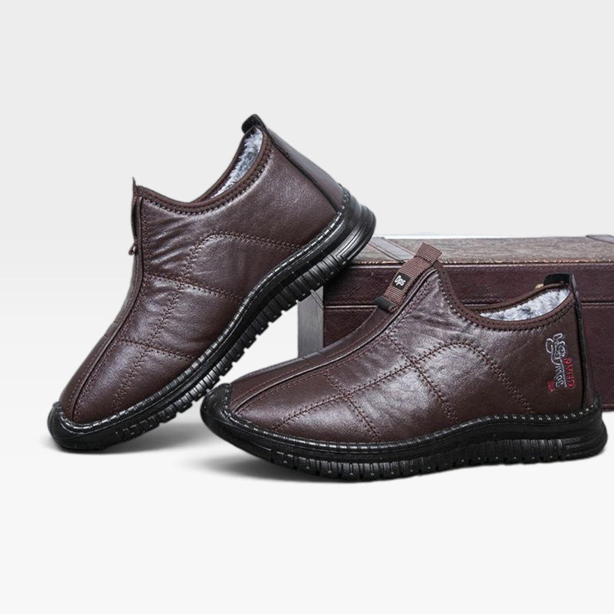 Botas de Cuero Impermeables para Hombre en Invierno