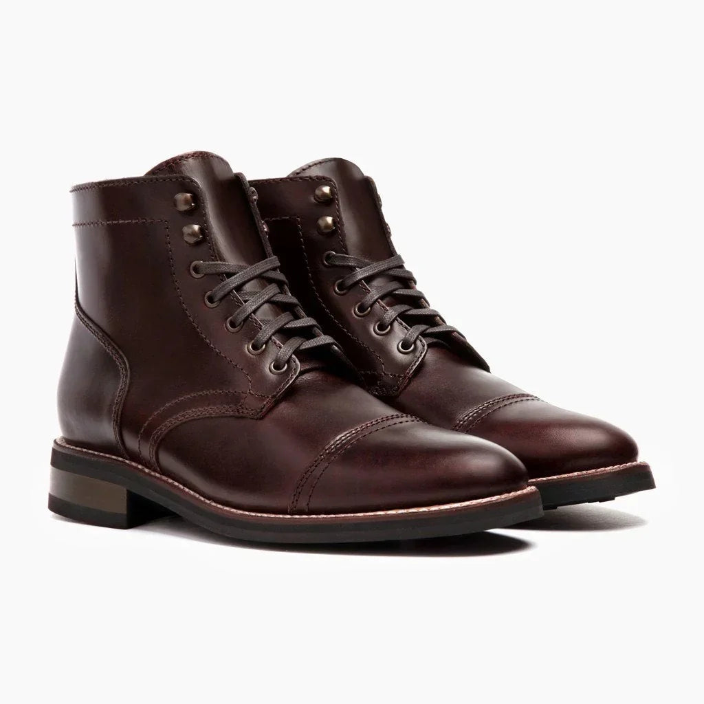 Botas de Piel Genuina para Hombre con Punta Cap Toe