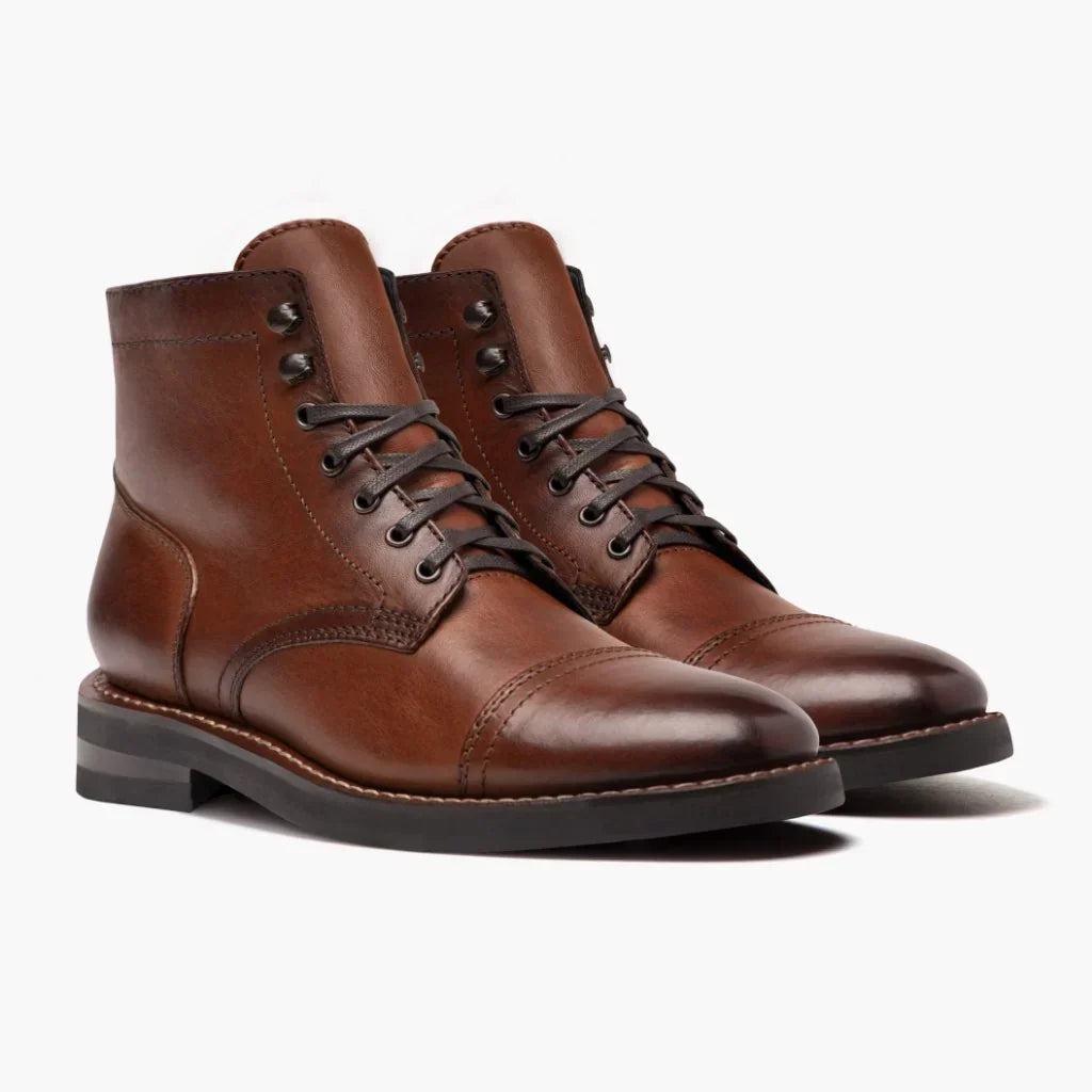 Botas de Piel Genuina para Hombre con Punta Cap Toe