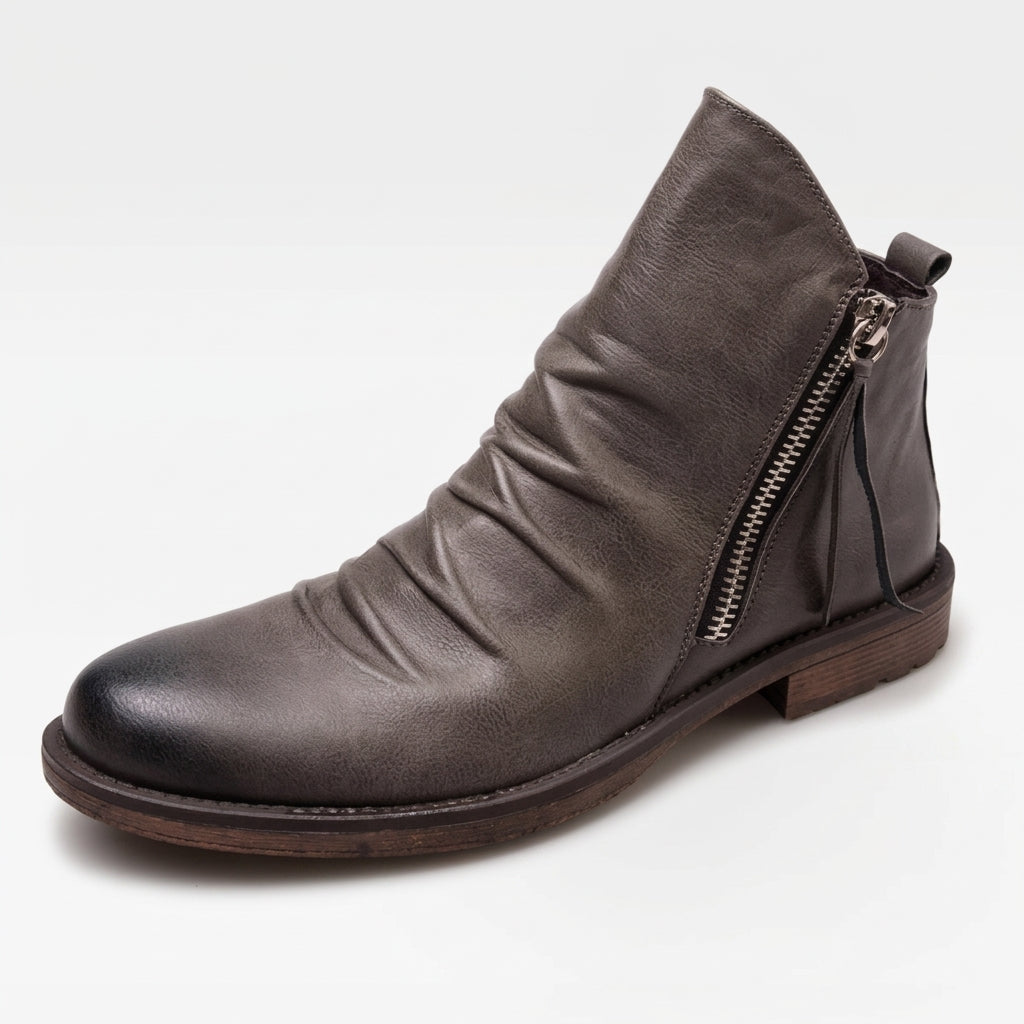 Botas de Cuero para Hombre con Caída en el Tobillo