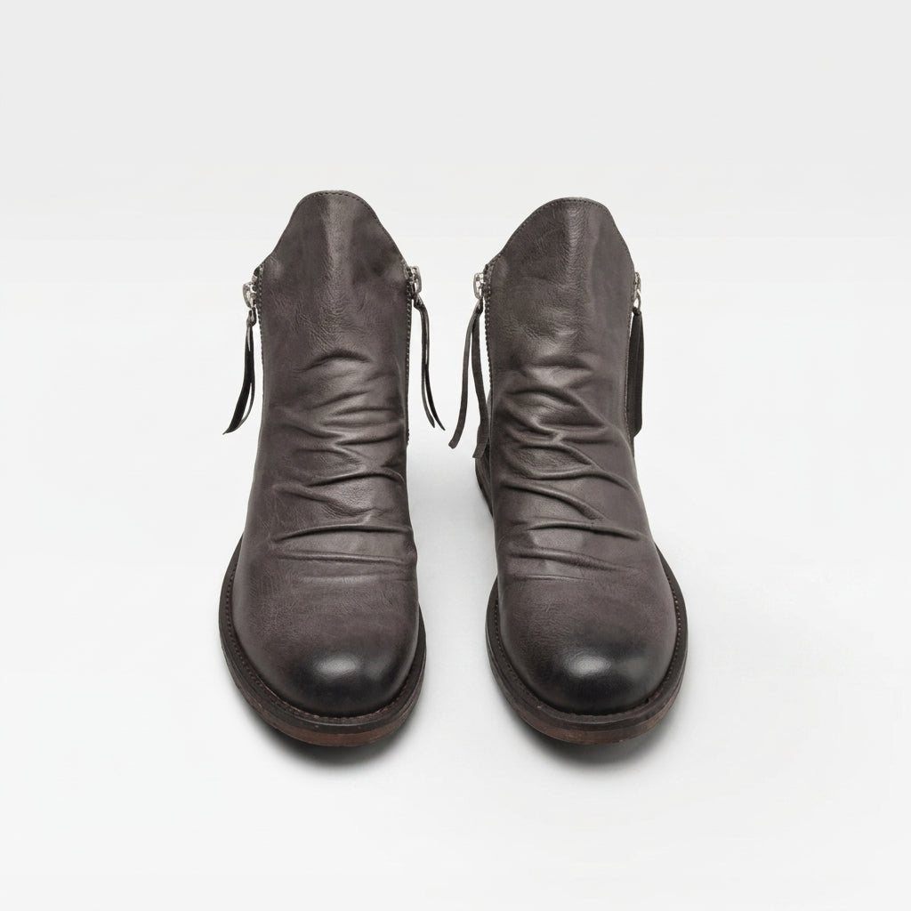 Botas de Cuero para Hombre con Caída en el Tobillo