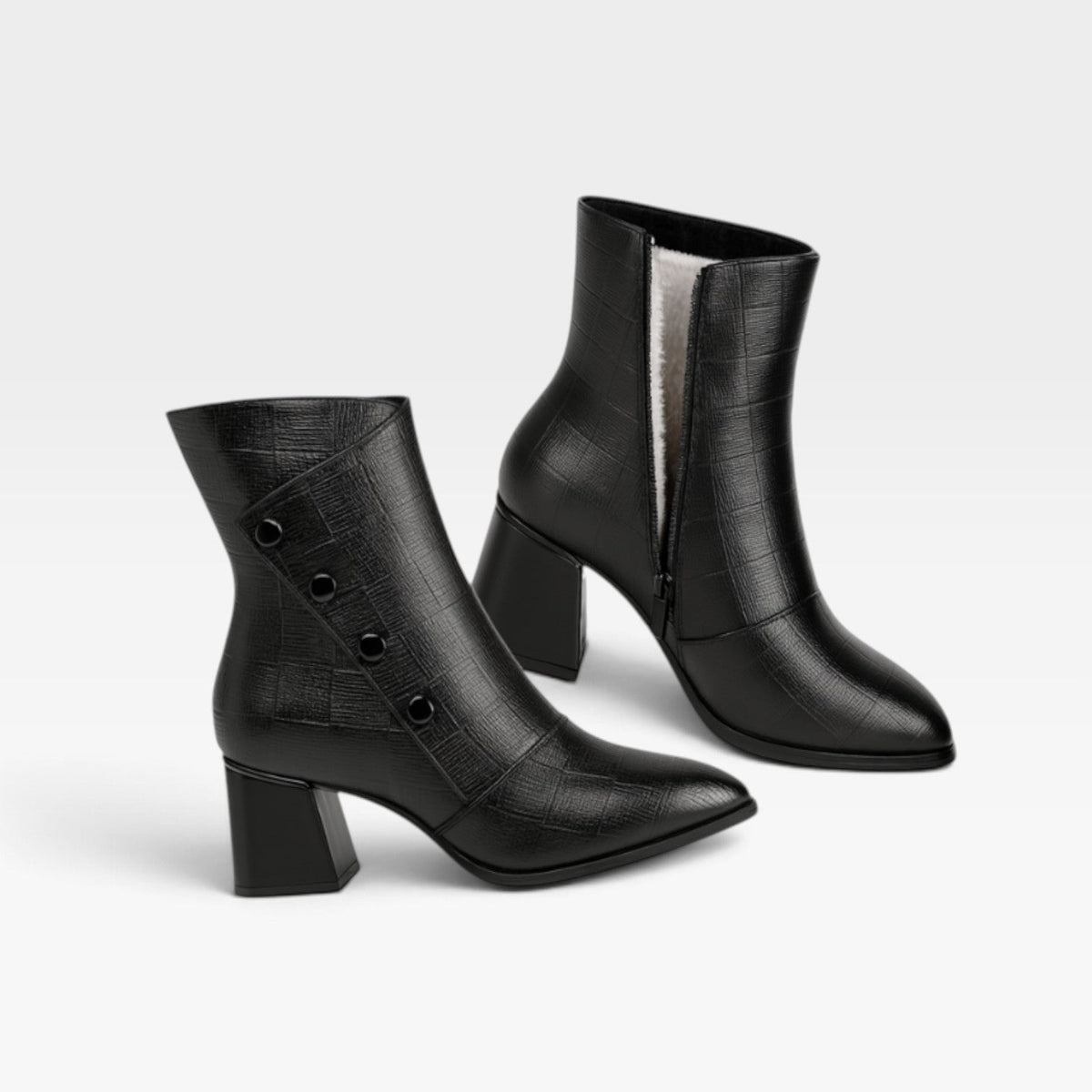 Botas de Cuero con Punta Fina para Mujer