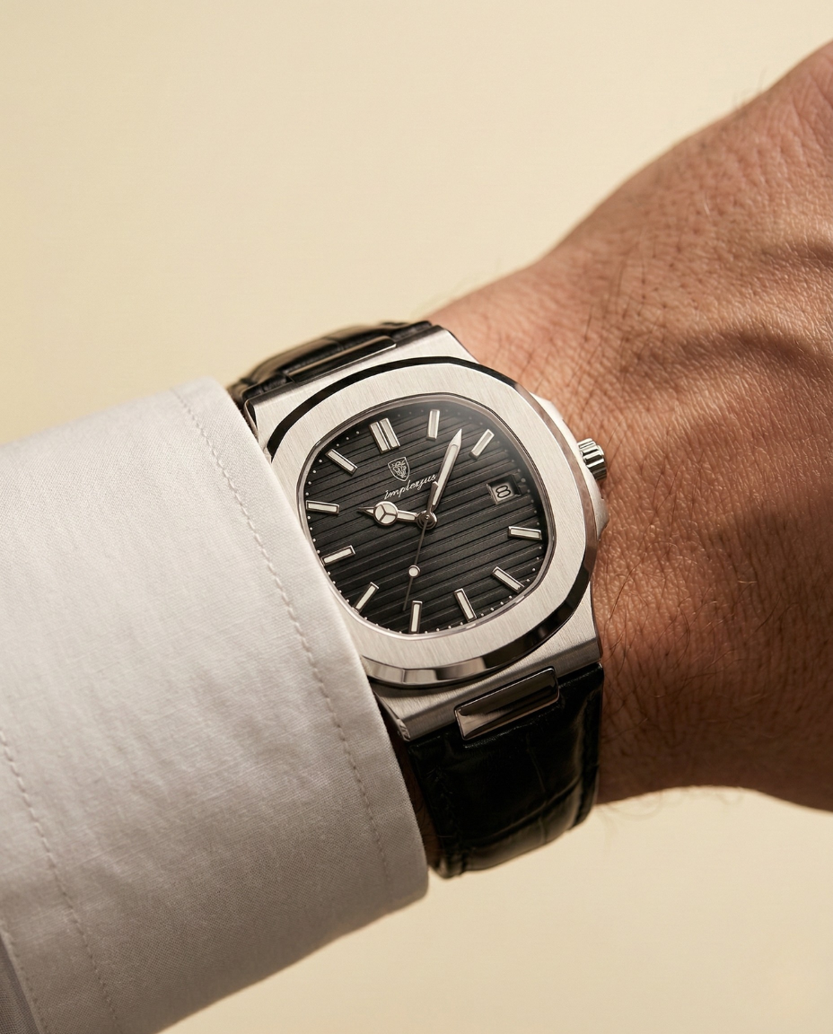 El Reloj de Cuero Negro