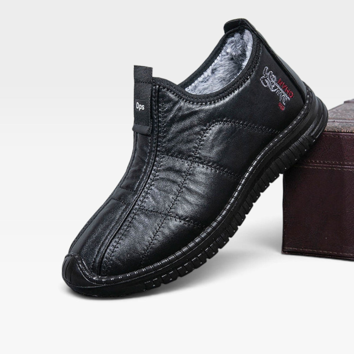 Botas de Cuero Impermeables para Hombre en Invierno