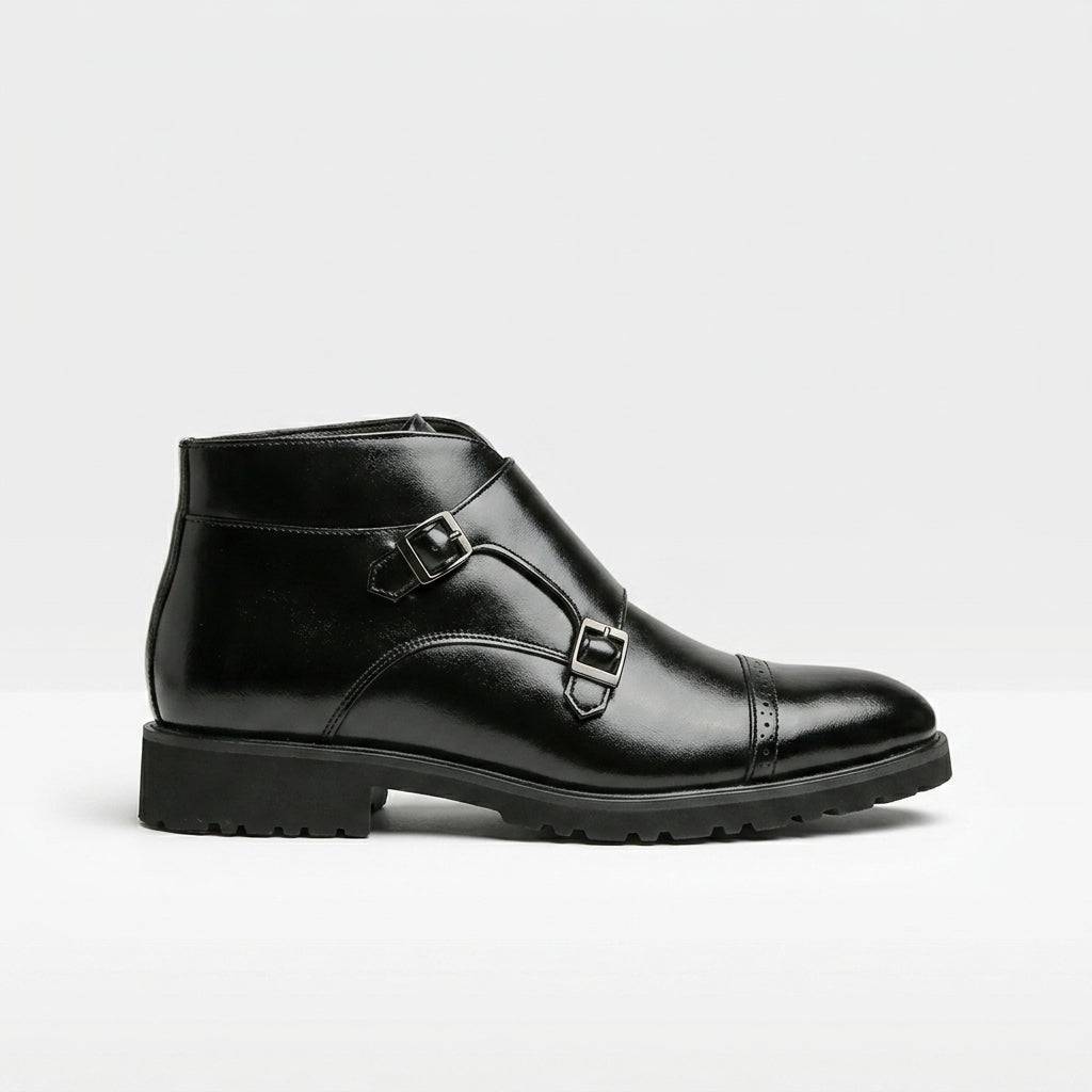 Botas de Cuero para Hombre con Hebilla Monk