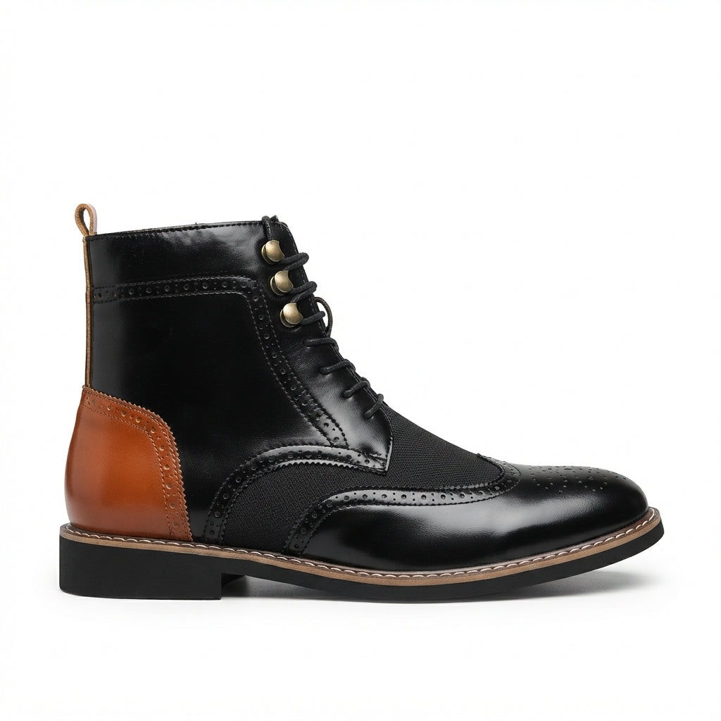 Botas de Cuero Brogue para Hombre