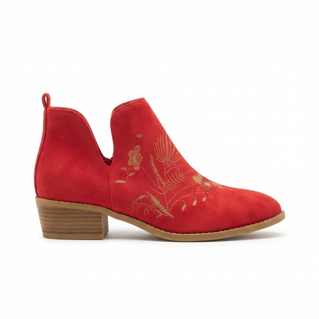 Botas de Tobillo con Tacón de Punta Elegante para Mujeres