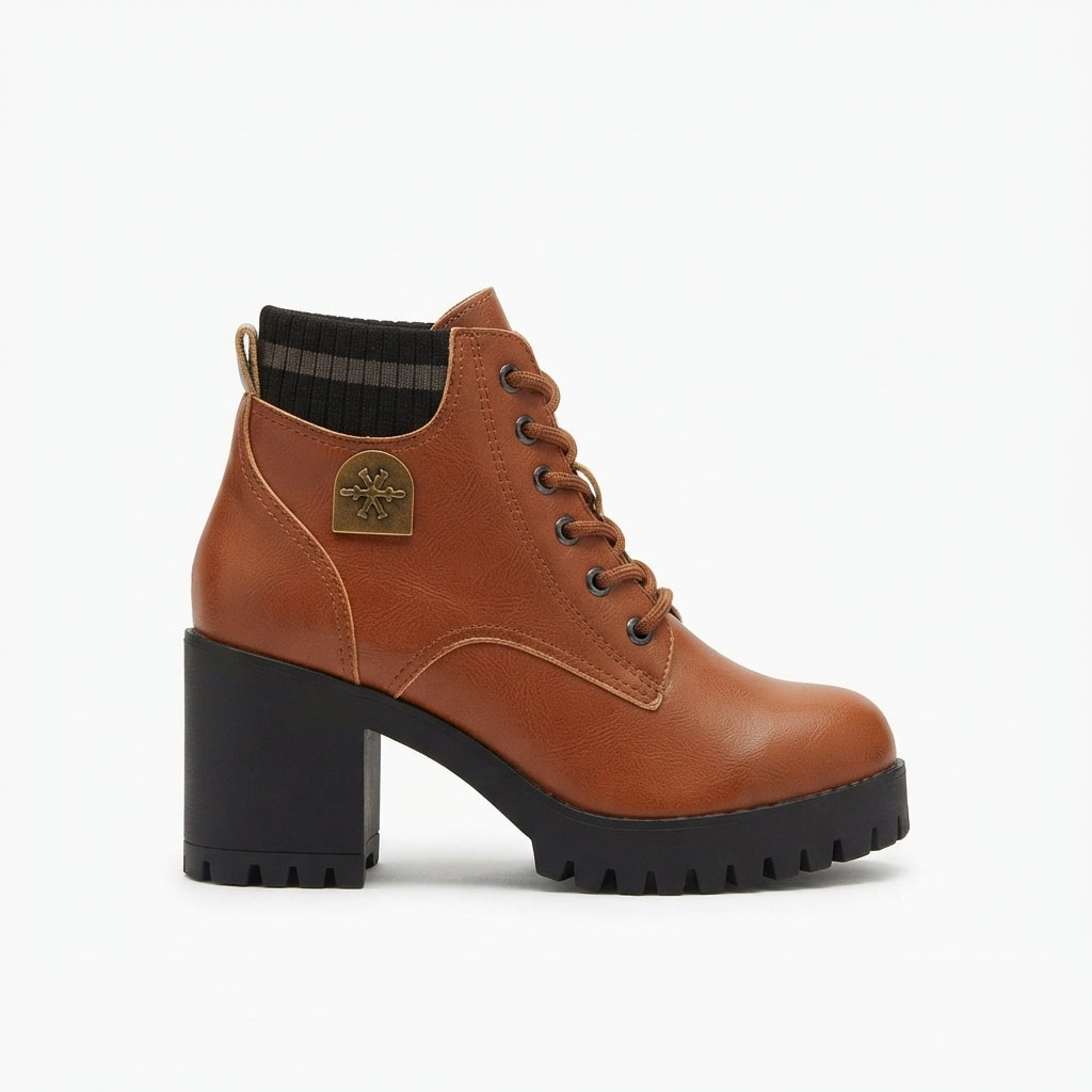 Botines de Tacón con Plataforma para Mujer