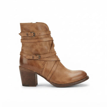 Botas Biker Retro con Tacón Cómodas para Mujer