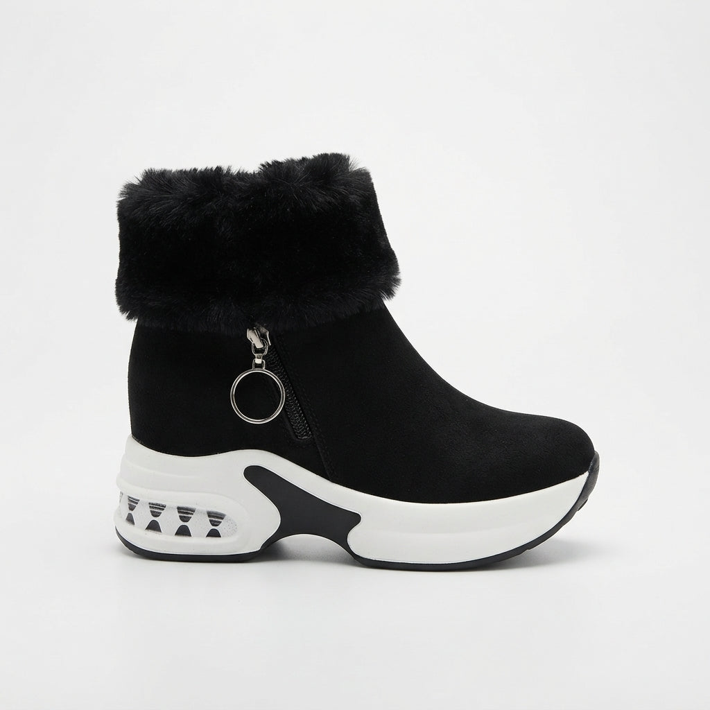 Botas de Tobillo de Plataforma de Piel Sintética para Mujer