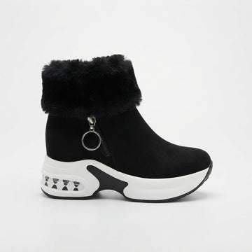 Botas de Tobillo de Plataforma de Piel Sintética para Mujer