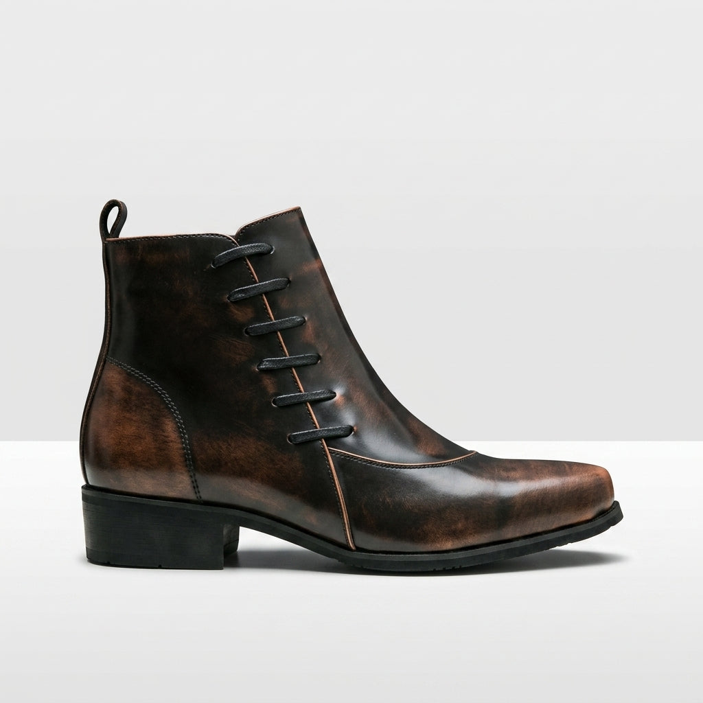 Botas de Cuero de Puntera Afilada para Hombre