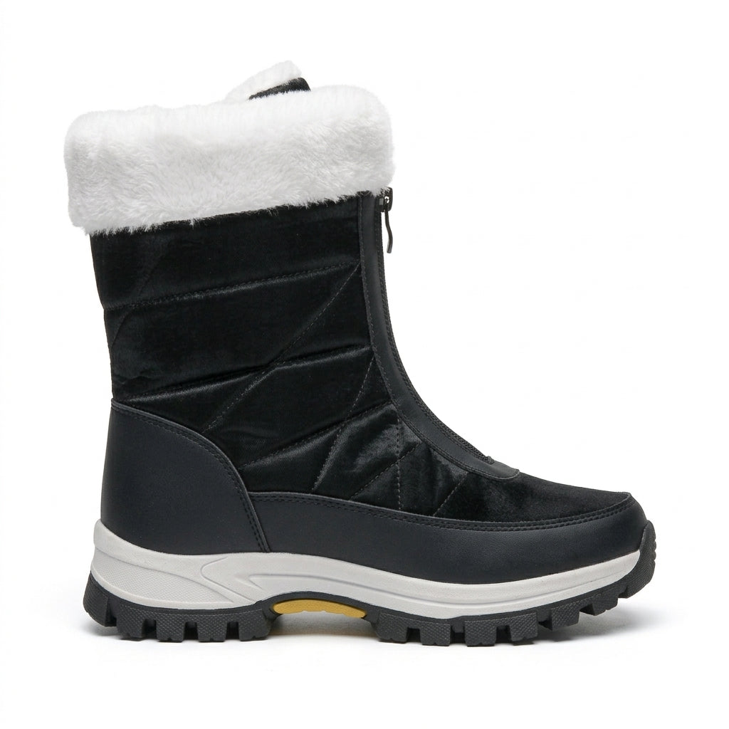 Botas de Tobillo con Puño de Piel Sintética para Mujer