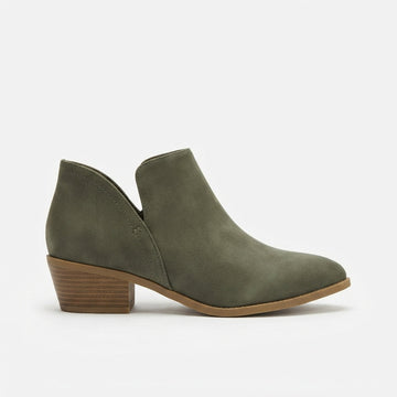 Botas de Tobillo con Tacón Cómodo y Punta Afiliada para Mujer