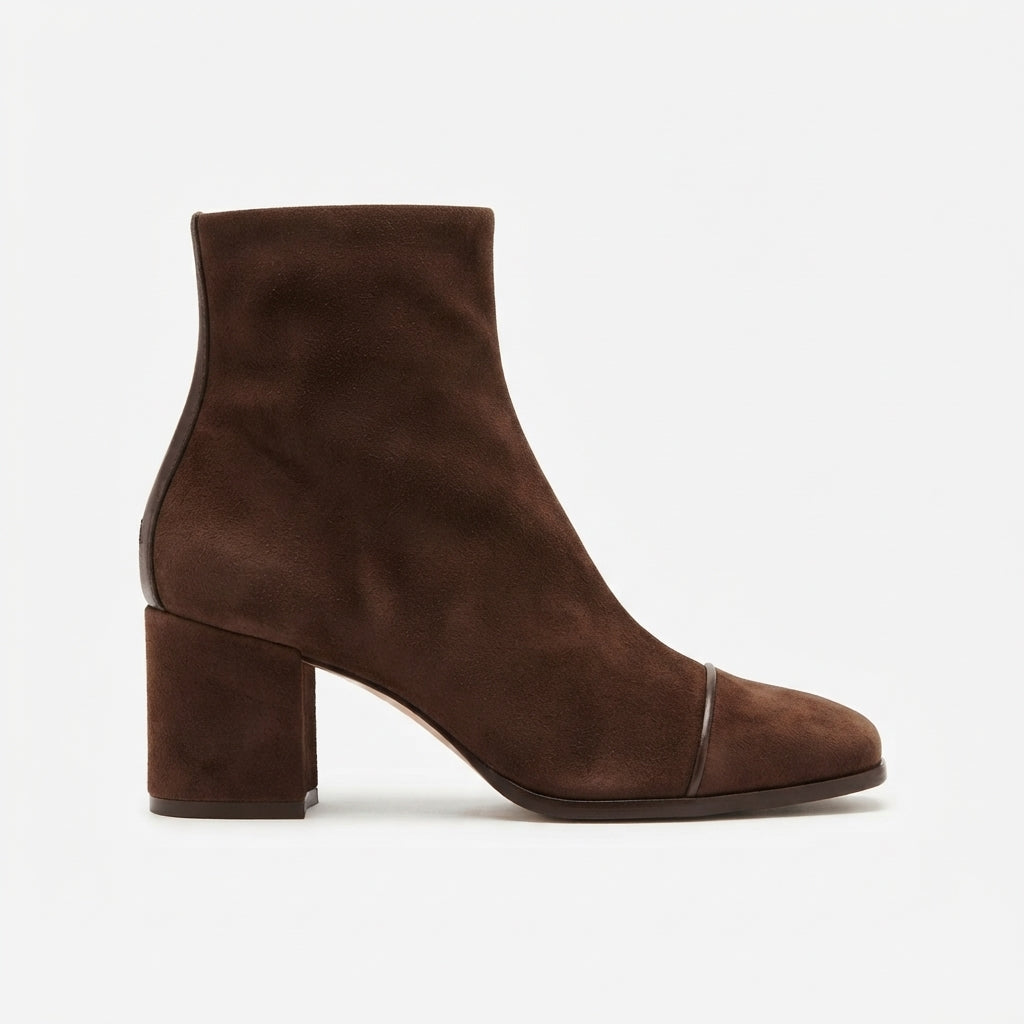 Botines de Tacón de Ante para Mujer