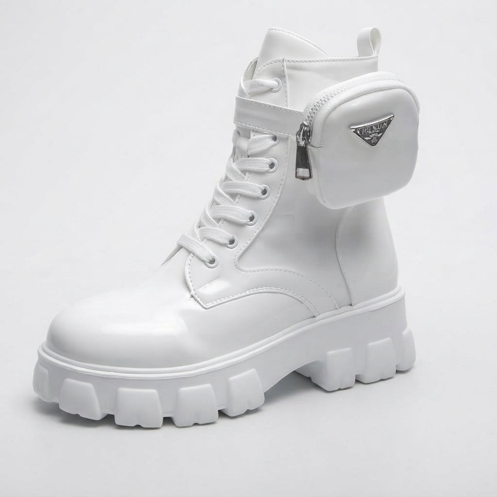 Botas de combate de plataforma estilo urbano para mujer