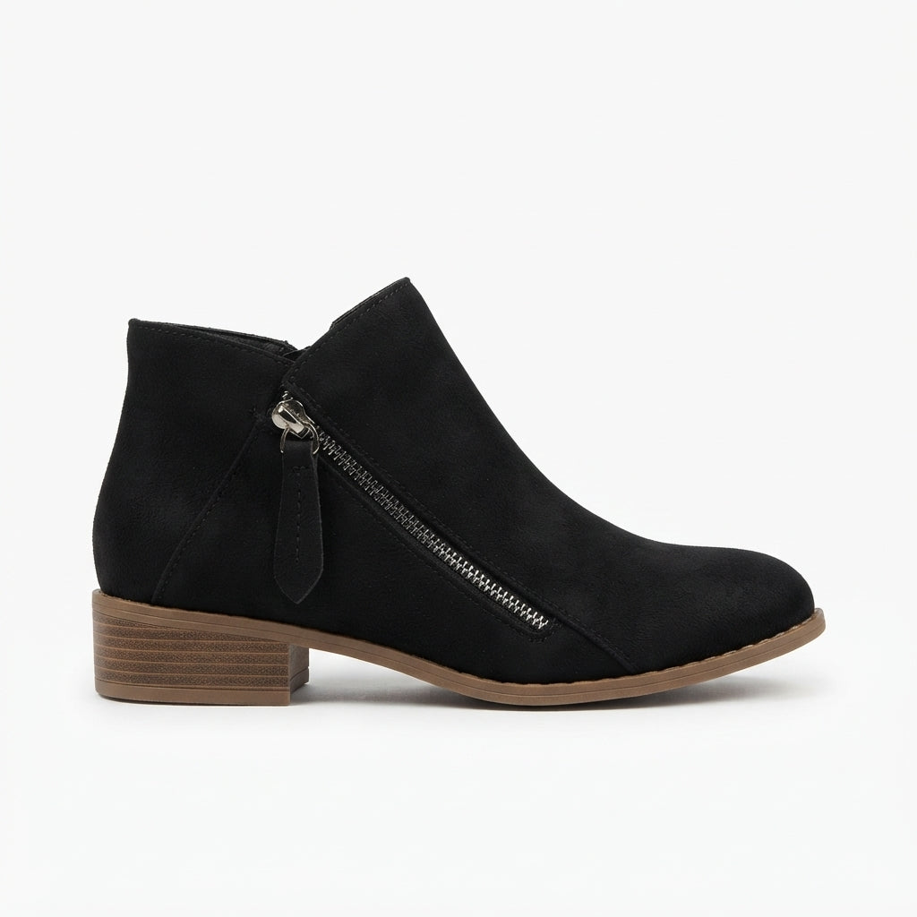 Botas de Tobillo Elegantes con Tacón para Mujeres