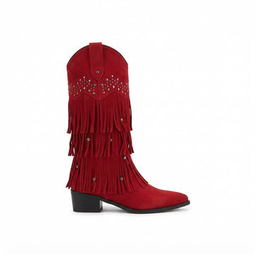 Botas de Cowboy de Ante hasta la Rodilla para Mujer