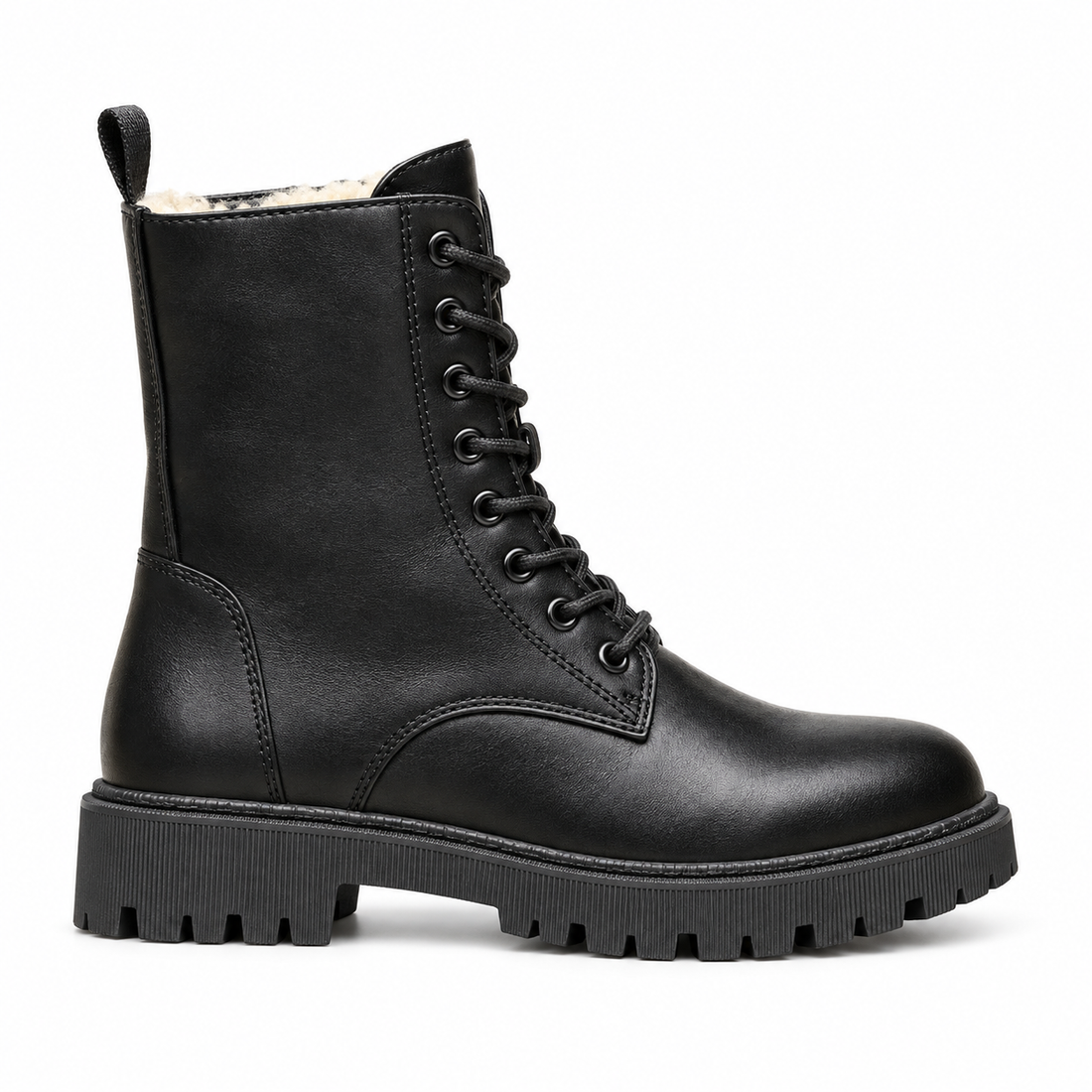 Botas de combate con cordones para mujer