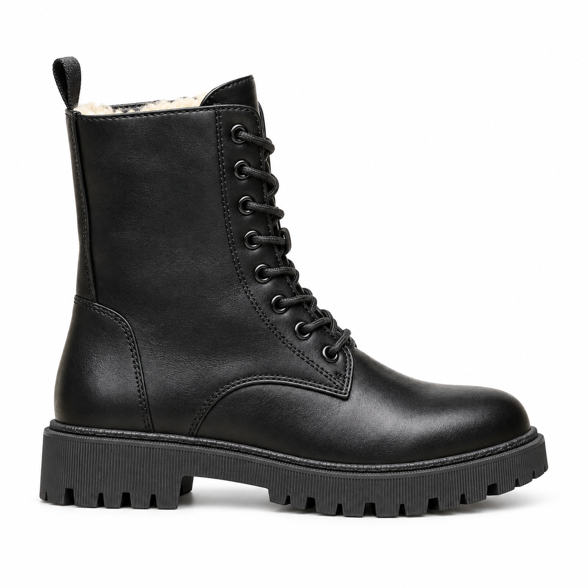 Botas de combate con cordones para mujer