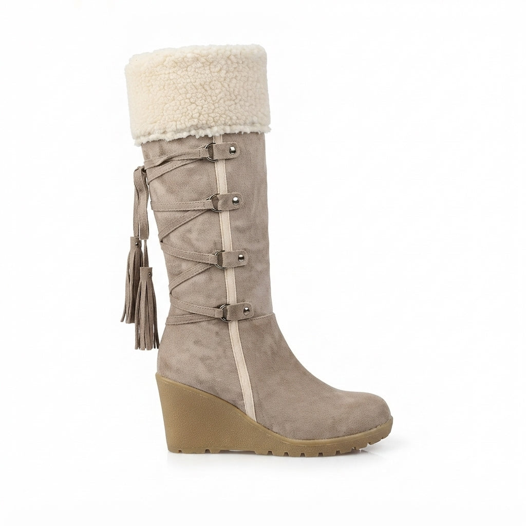 Botas de Plataforma Altas y Acogedoras para Mujer