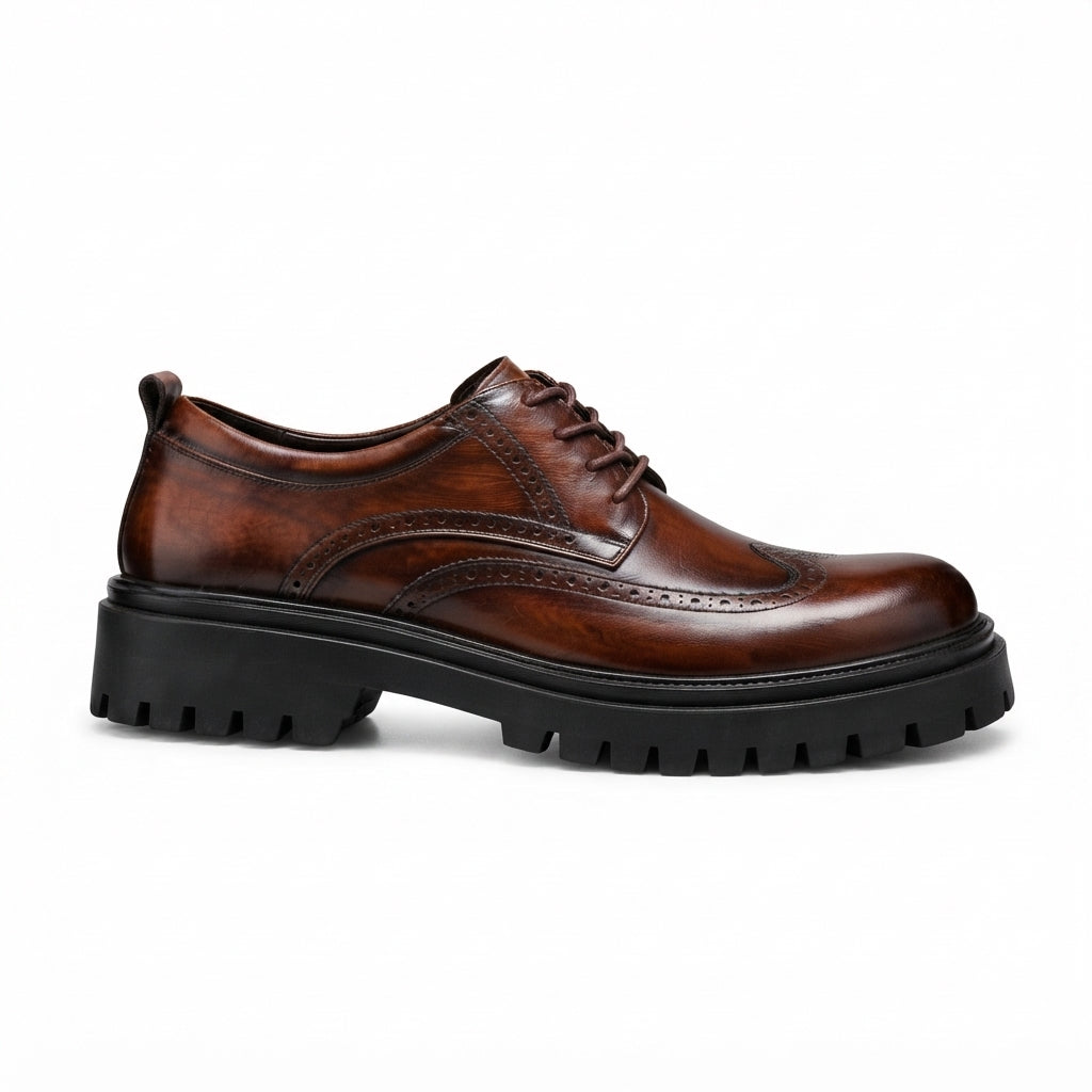 Zapatos Derby Brogue de Cuero para Hombre