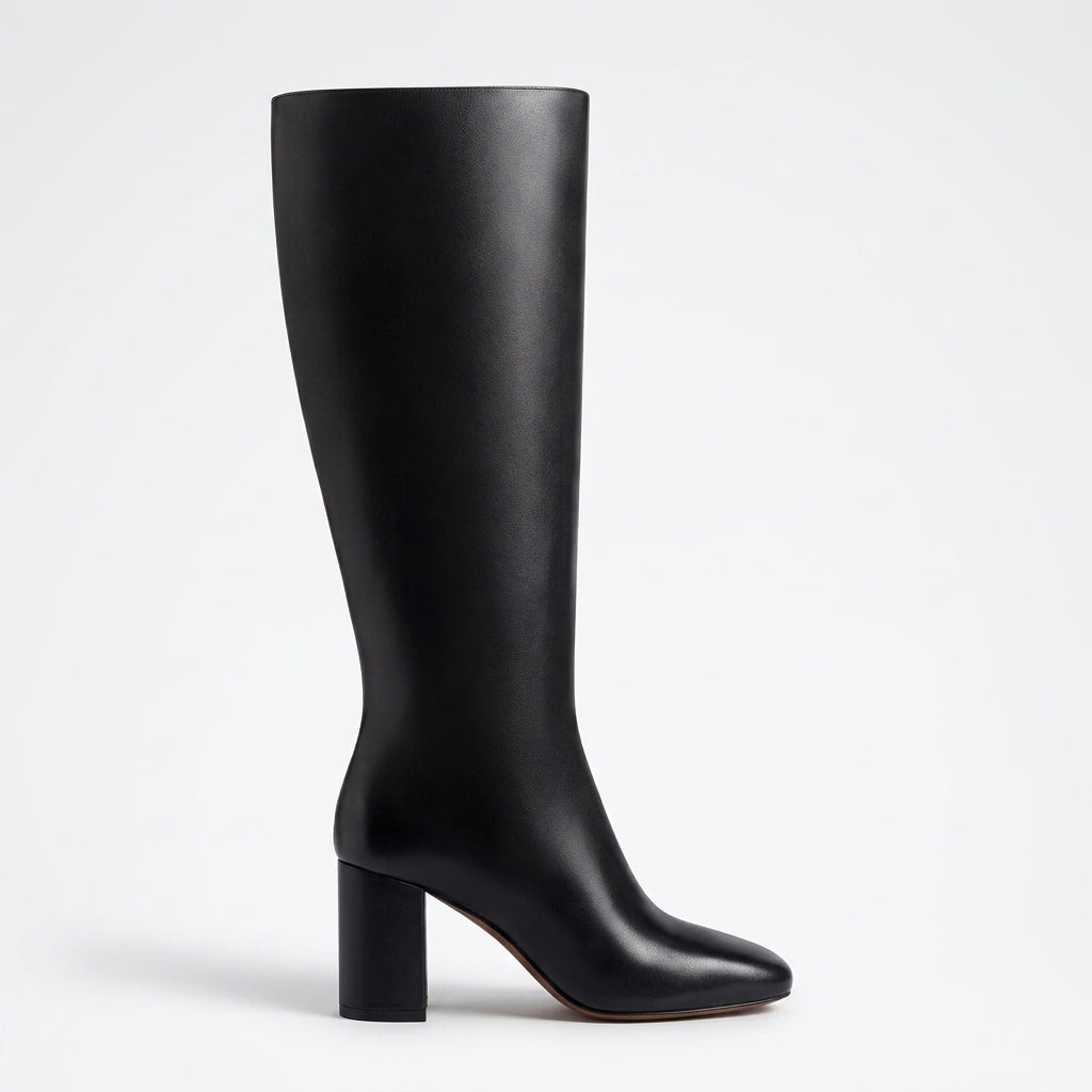 Botas de Cuero de Tacón Alto hasta la Rodilla para Mujeres