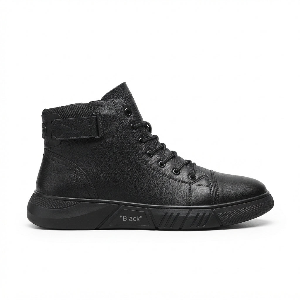 Botas de Cuero de Tobillo Relajadas para Hombre