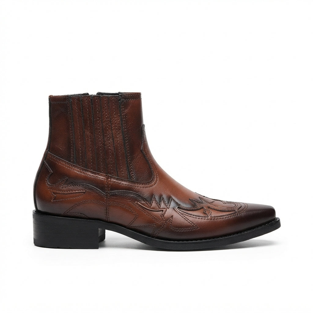 Botas de Cuero para Hombre Estilo Cowboy
