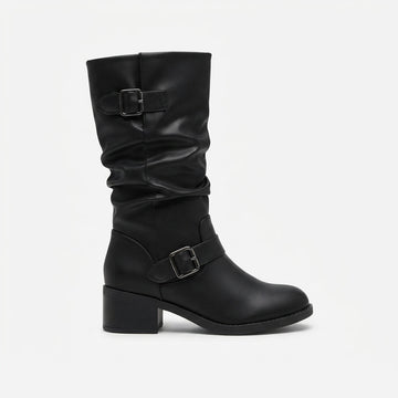 Botas de Tacón Alto con Hebilla hasta la Rodilla para Mujeres