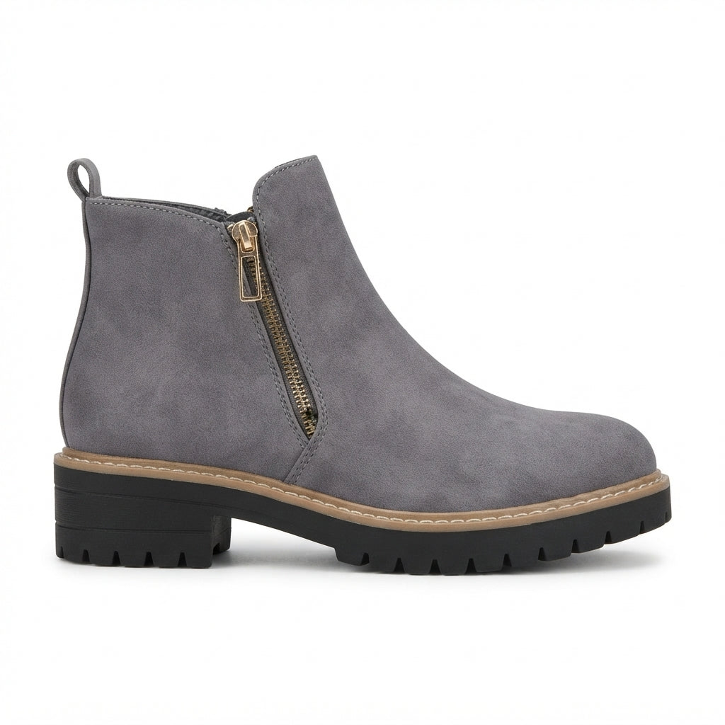 Botas de Tobillo con Tacón y Cierre Lateral para Mujer