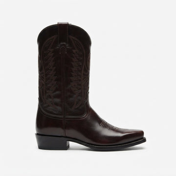 Botas de Cowboy de Cuero con Tacón para Hombre