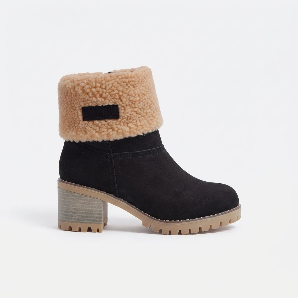 Botas de Tobillo con Tacón Acogedor para Mujeres