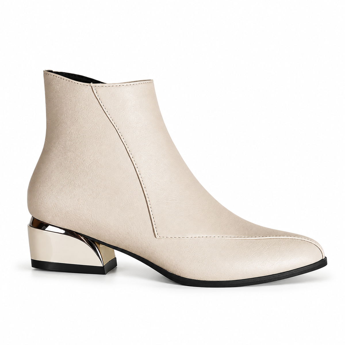 Botas de Tobillo con Tacón y Punta Afunada para Mujeres