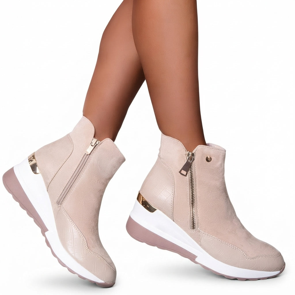 Botas de tobillo con tacón ortopédicas para mujer