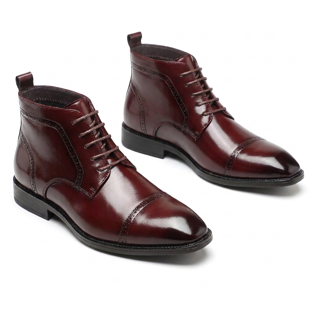 Botas de Cuero para Hombre con Punta Cap