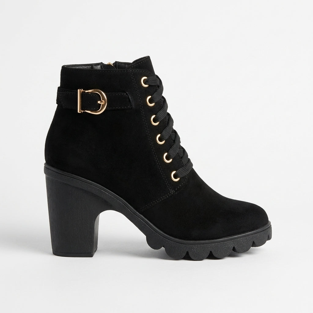 Botas de Tobillo con Plataforma de Tacón Cómodas para Mujer