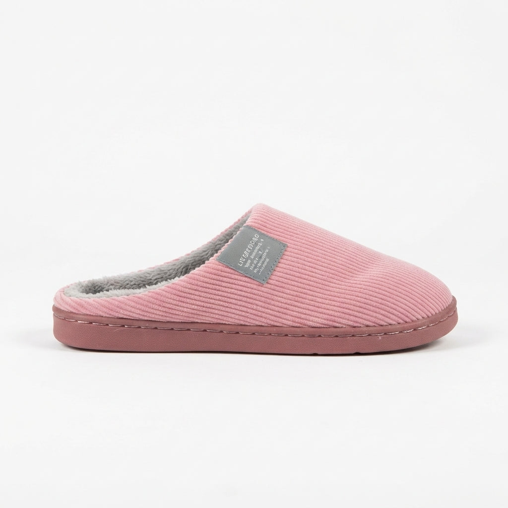 Zapatillas de Casa Acogedoras con Rayas para Mujeres