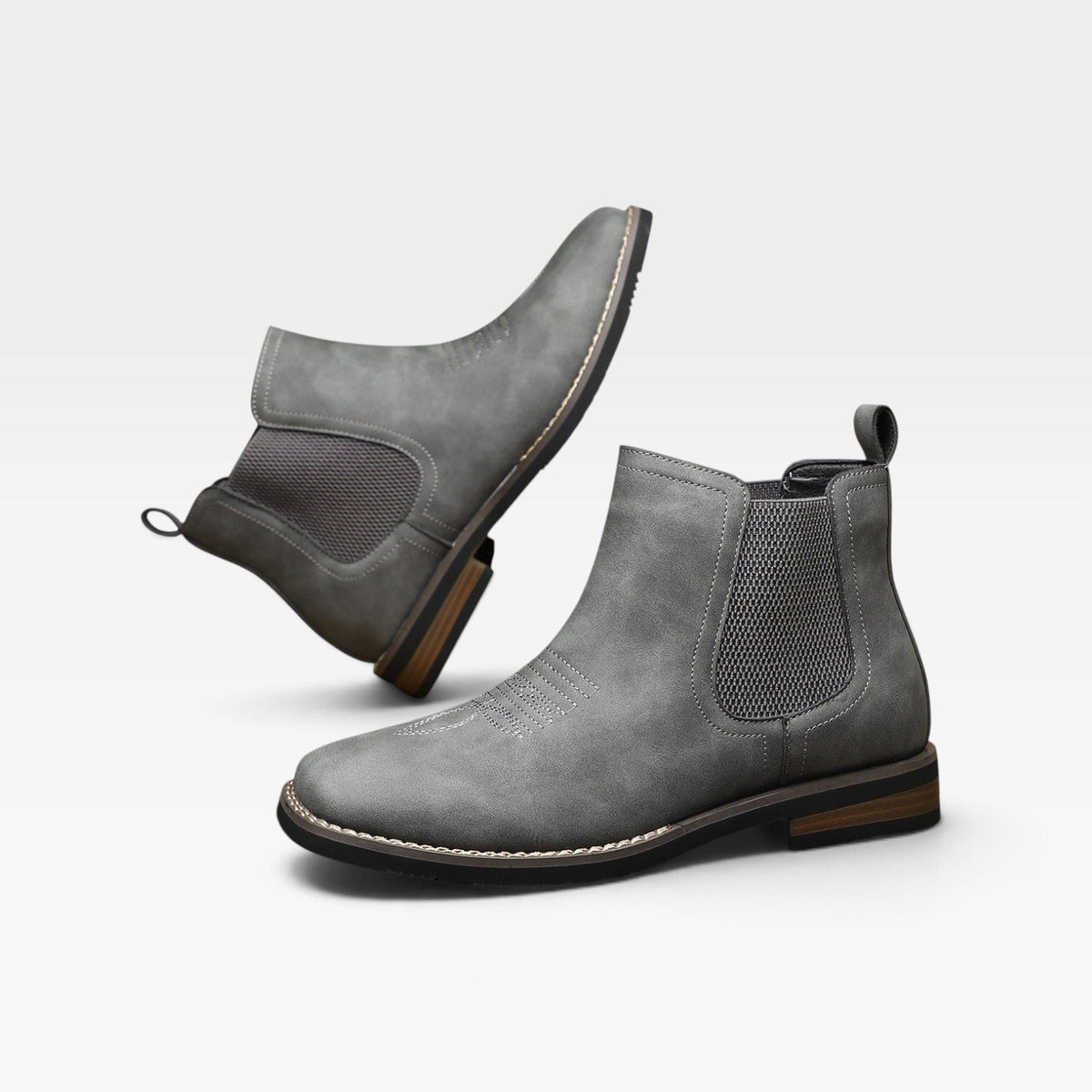 Botas Chelsea de Cuero Ortopédicas para Hombre