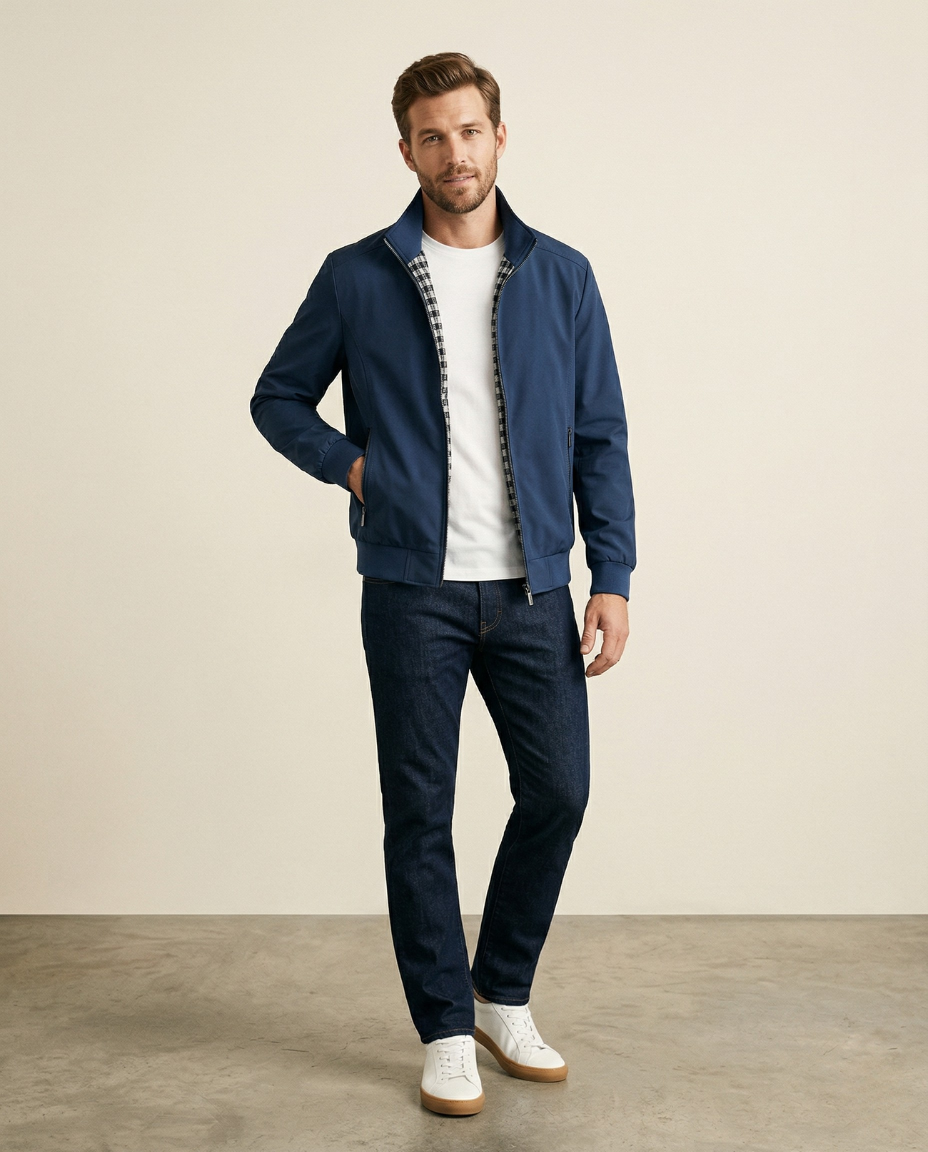 Chaqueta Bomber Refinada Costera