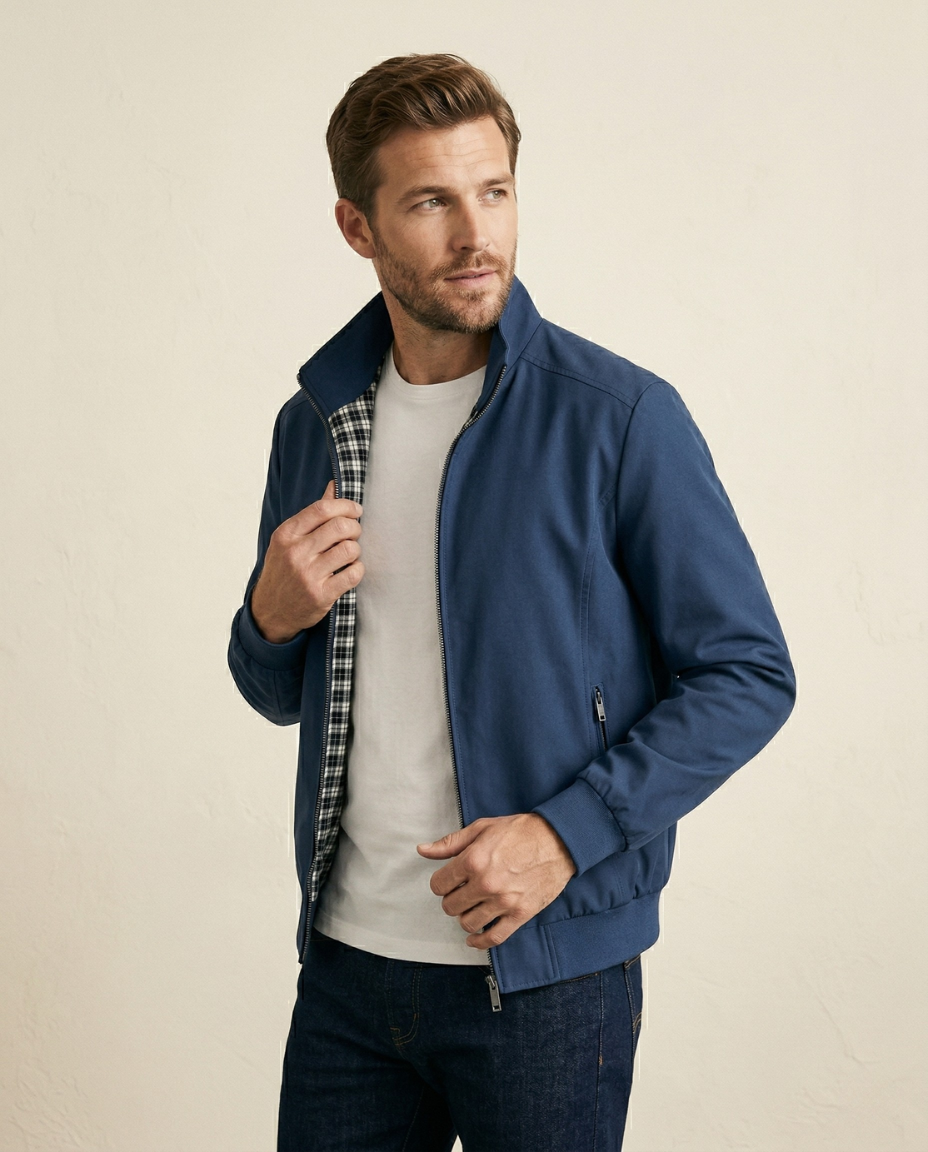Chaqueta Bomber Refinada Costera