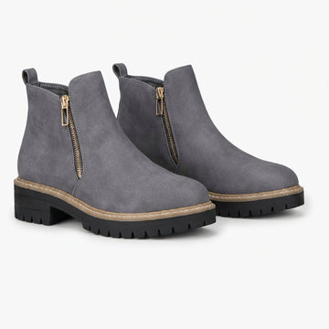 Botas de Tobillo con Tacón y Cierre Lateral para Mujer
