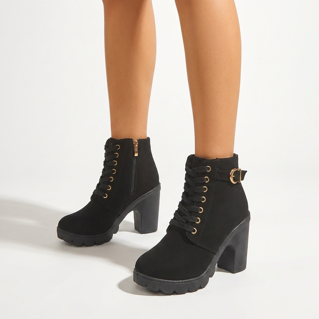 Botas de Combate de Tacón para Mujeres