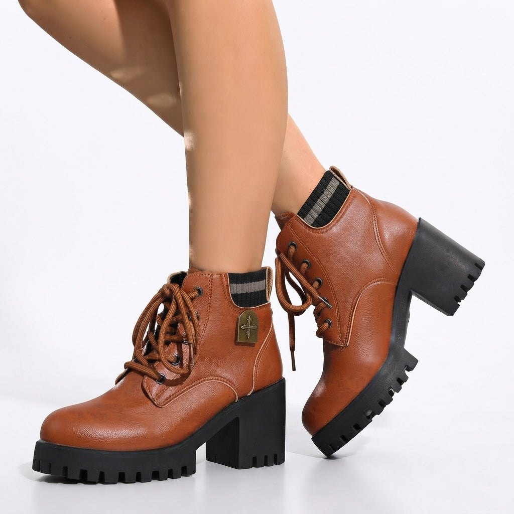 Botines de Tacón con Plataforma para Mujer