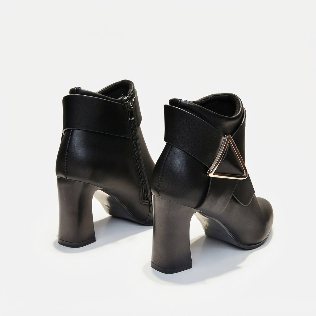 Botas de Tobillo Elegantes de Punta Fina para Mujeres