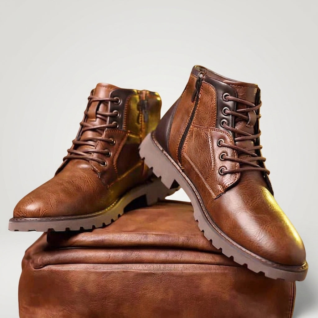 Botas de Combate de Cuero para Hombre