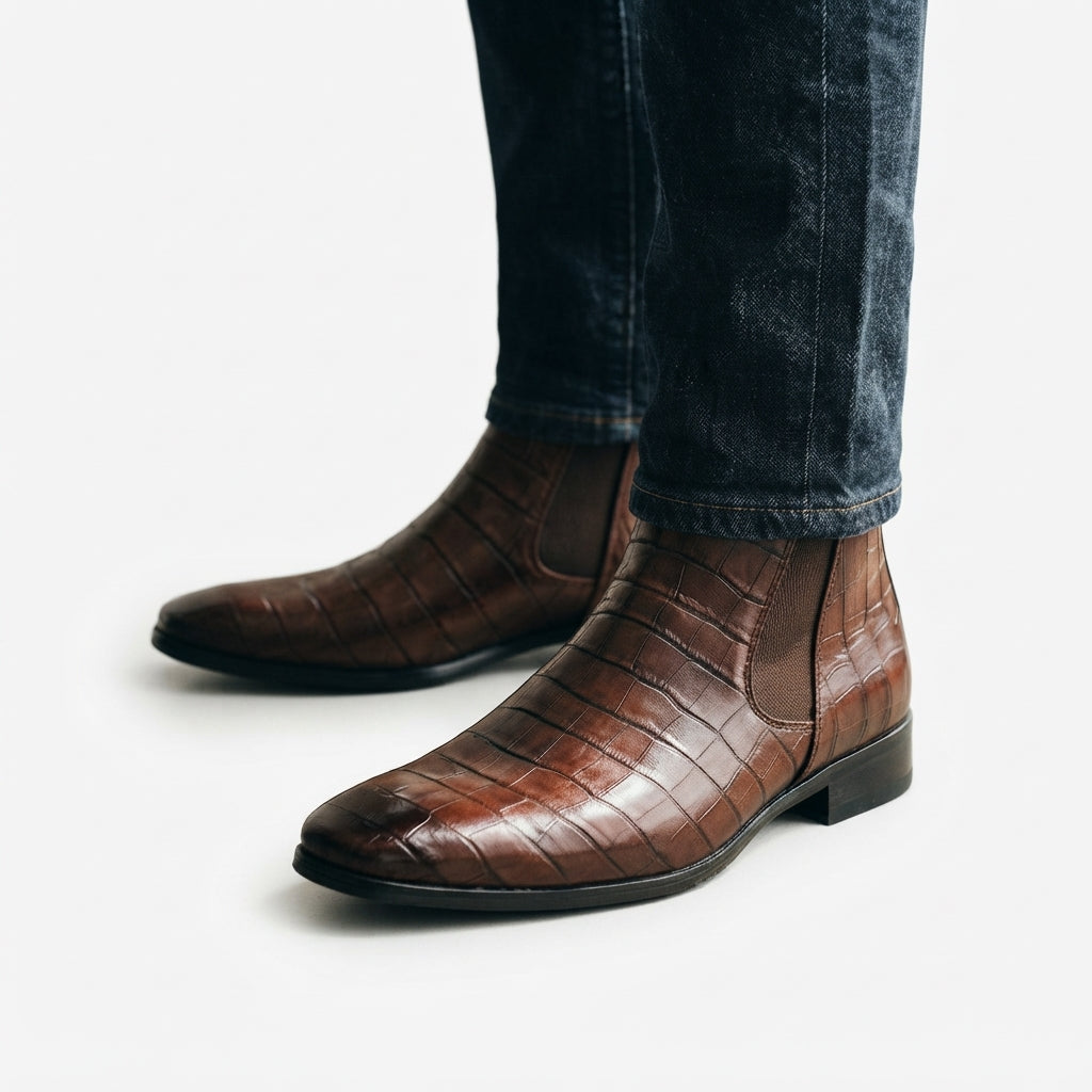 Botas Chelsea de Cuero para Hombre