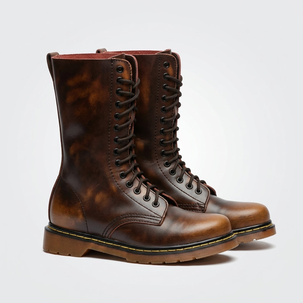 Botas de Combate de Cuero Versátiles para Hombre