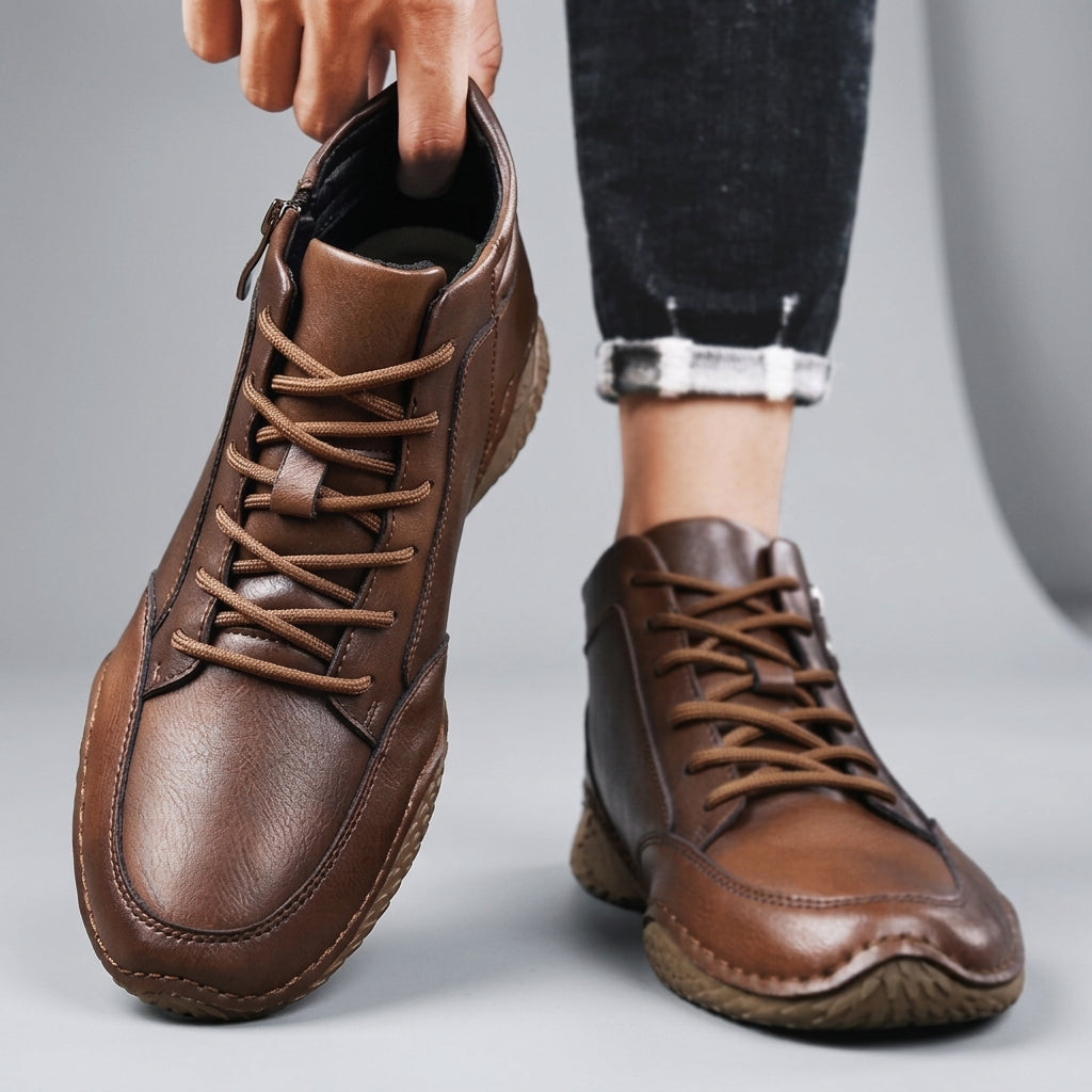 Botas de Cuero con Cordones para Hombre